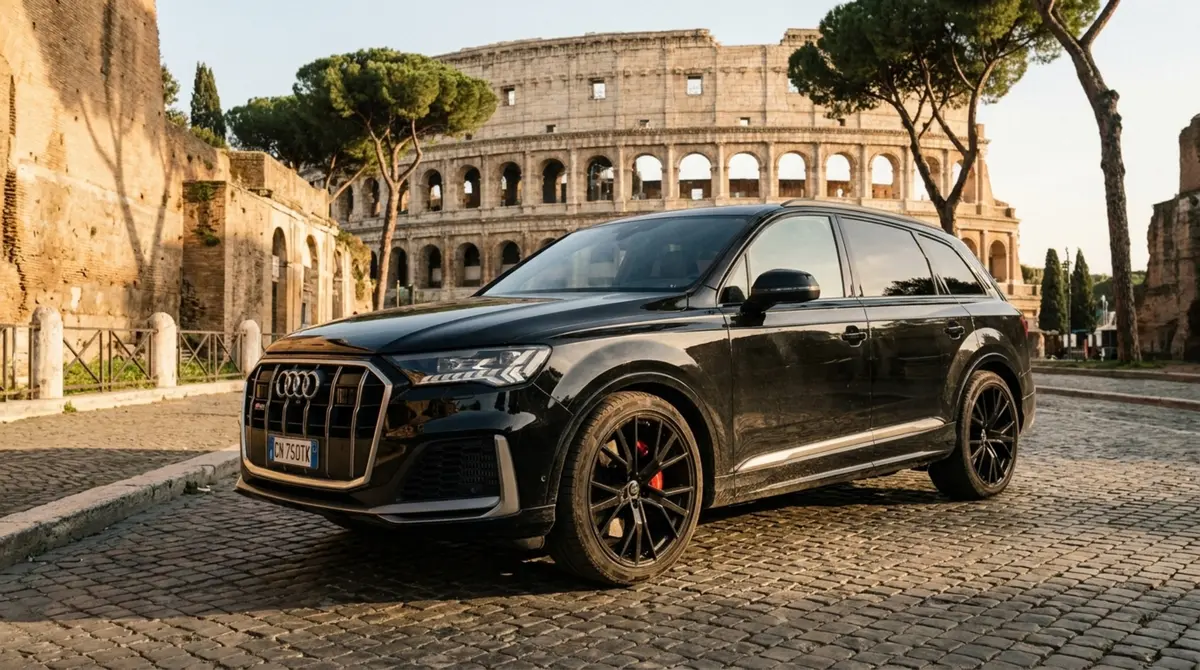 Audi SQ7 7seater 2023 — Super Car Rental Switzerland, Switzerland. Audi SQ7 7seater in Switzerland Der Audi SQ7 7seater, Baujahr 2023, steht in Switzerland…