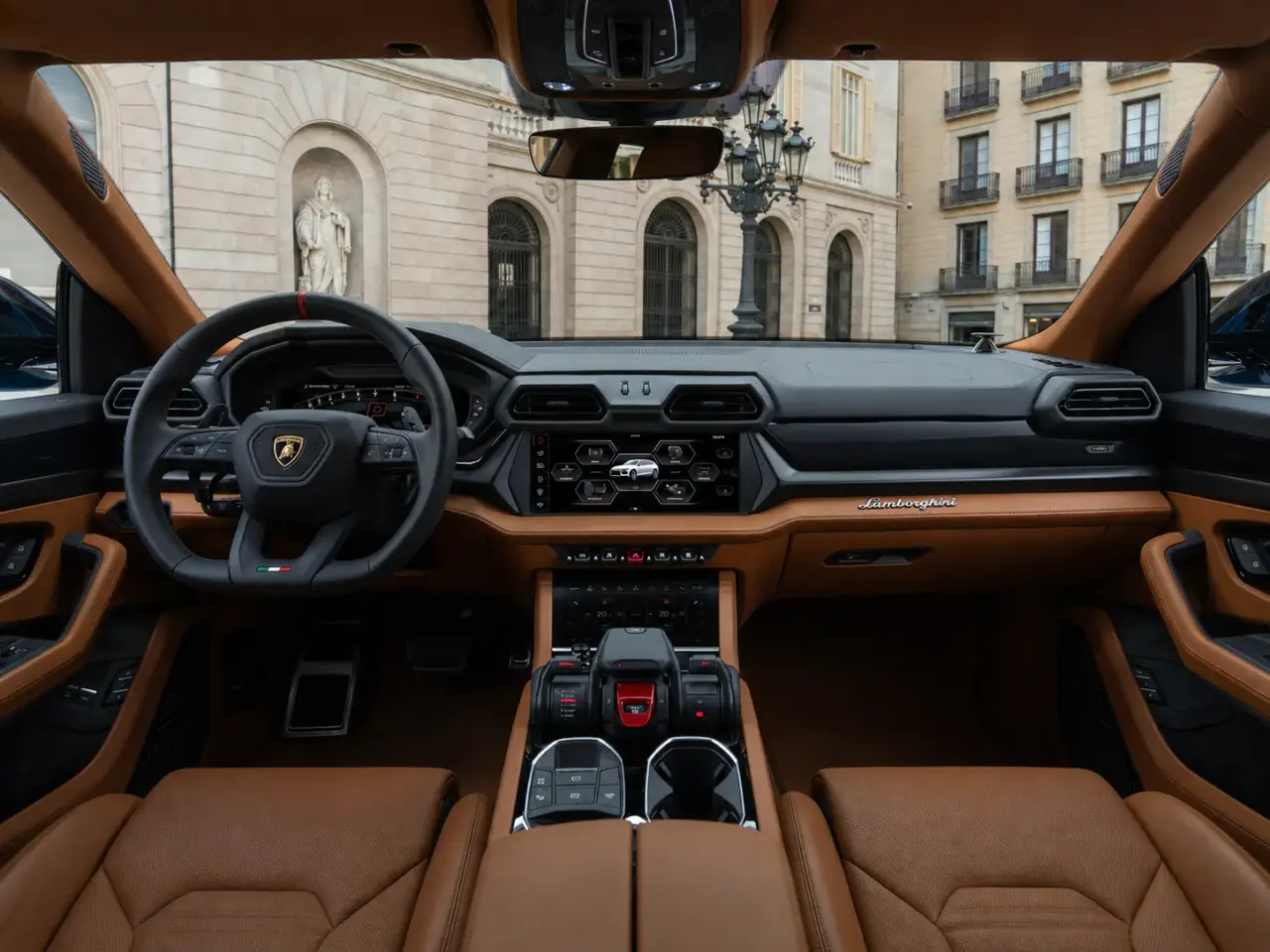 Lamborghini Urus SE 2025, Armaturenbrett — Super Car Rental Switzerland, Switzerland. Lamborghini Urus SE in Switzerland Der Lamborghini Urus SE, Baujahr 2025, ist als SUV mit…
