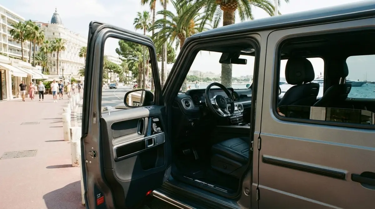 Mercedes Benz G63 2023, dashboard — Super Car Rental Switzerland, Switzerland. Mercedes Benz G63 in Switzerland The Mercedes Benz G63 2023 is available to rent in…
