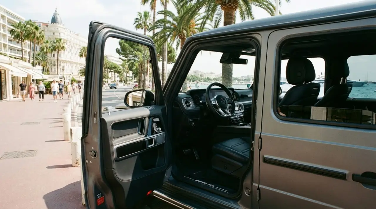 Mercedes Benz G63 2023, dashboard — Super Car Rental Switzerland, Switzerland. Mercedes Benz G63 in Switzerland The Mercedes Benz G63 2023 is available to rent in…