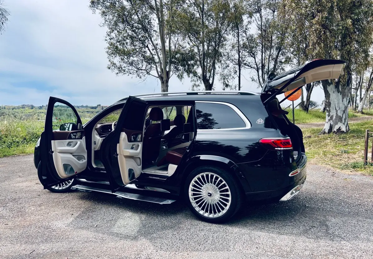 Mercedes Benz GLS Maybach 2022, rear view — Super Car Rental Switzerland, Switzerland. Mercedes Benz GLS Maybach in Switzerland The Mercedes Benz GLS Maybach 2022 is available…