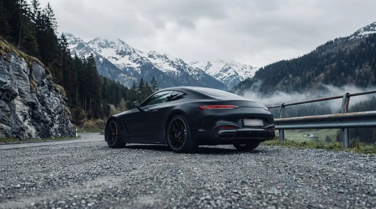 Mercedes Benz GT63 AMG Coupe 2024, vue avant — Super Car Rental Switzerland, Switzerland. Mercedes Benz GT63 AMG Coupe in Switzerland La Mercedes Benz GT63 AMG Coupe 2024 se loue…