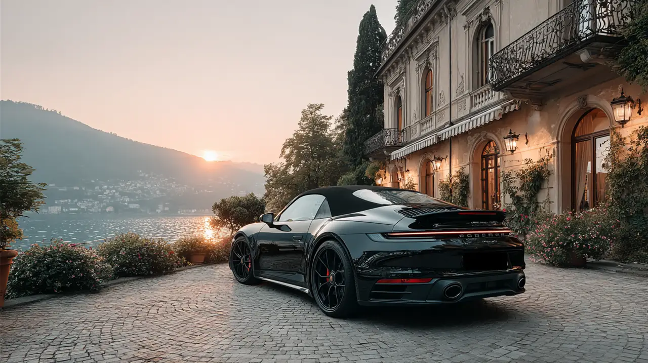 Porsche 992 Carrera 4 GTS Cabrio 2024, vue avant — Super Car Rental Switzerland, Switzerland. Porsche 992 Carrera 4 GTS Cabrio in Switzerland La Porsche 992 Carrera 4 GTS Cabrio 2024…