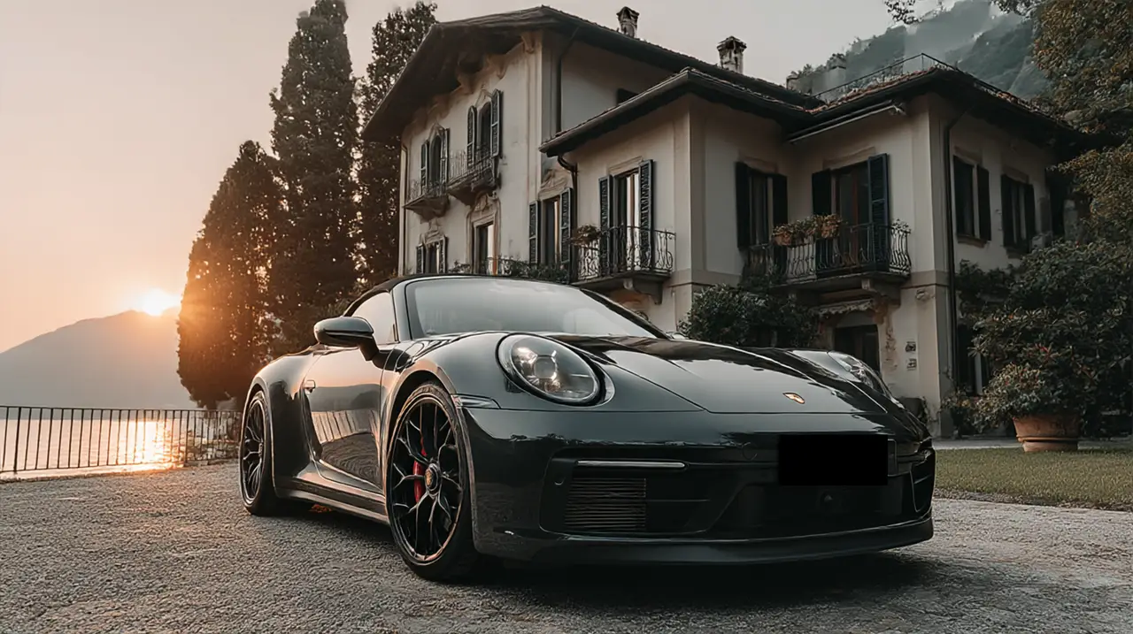 Porsche 992 Carrera 4 GTS Cabrio 2024, vue arrière — Super Car Rental Switzerland, Switzerland. Porsche 992 Carrera 4 GTS Cabrio in Switzerland La Porsche 992 Carrera 4 GTS Cabrio 2024…