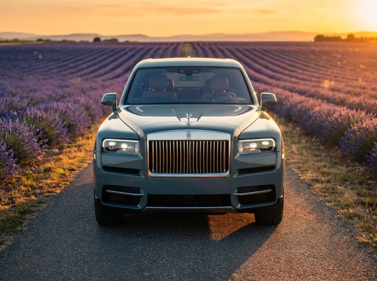 Rolls-Royce Cullinan 2025, Heckansicht — Super Car Rental Switzerland, Switzerland. Rolls-Royce Cullinan 2025 in Switzerland Der Rolls-Royce Cullinan 2025 steht in…