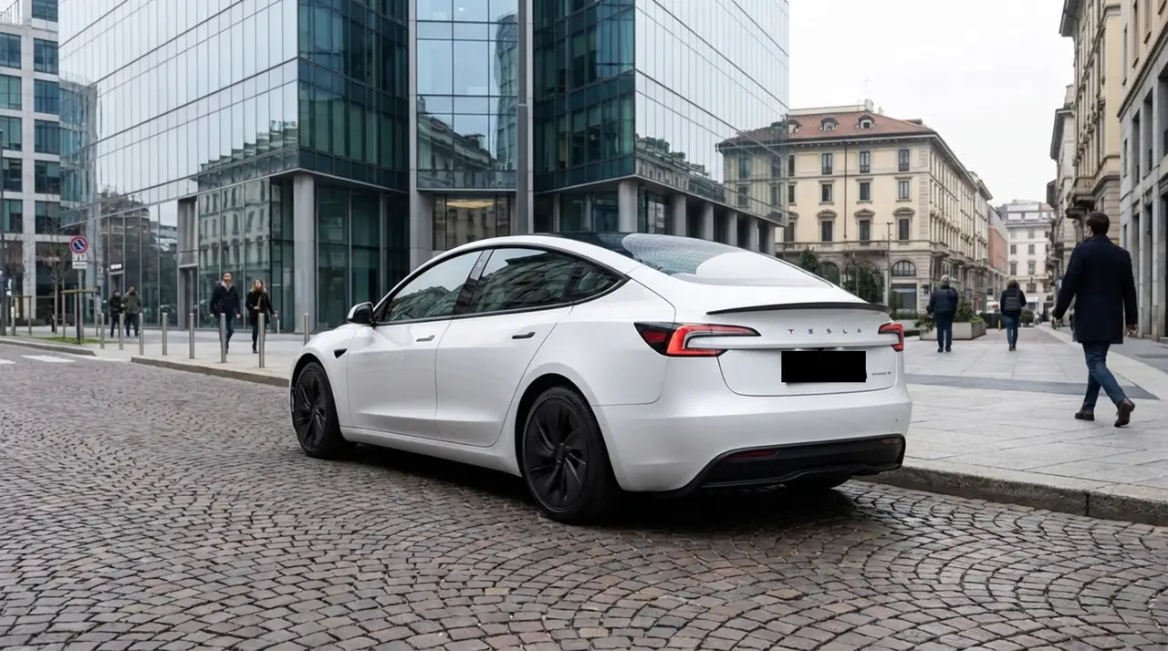Tesla Model 3 Performance 2026, Außenansicht — Super Car Rental Switzerland, Switzerland. Tesla Model 3 Performance in Switzerland Der Tesla Model 3 Performance 2026 steht in…