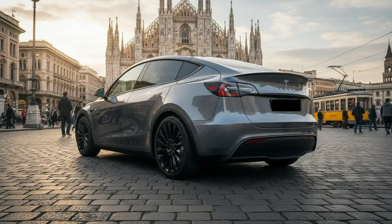 Tesla Model Y Long Range 2023, Außenansicht — Super Car Rental Switzerland, Switzerland. Tesla Model Y Long Range in Switzerland Der Tesla Model Y Long Range aus dem Jahr 2023…